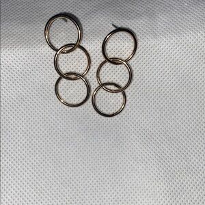 Gold Hoop Dangle Earrings